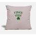 Pinch Proof Green Clover Shamrock St. Patricks Day Light Taupe Pillow